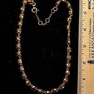 Copper colored jeweled necklace